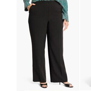 NWT $128 NIC+ZOE Ponte Knit Pants, Wide Leg, size 2X